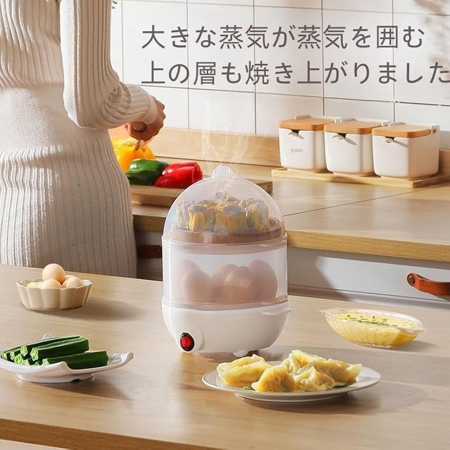きんぐ・ゆで卵•*¨*•.¸♬︎ KOIZUMI コイズミ エッグスチーマーミニ KES-0301/S | ゆで卵